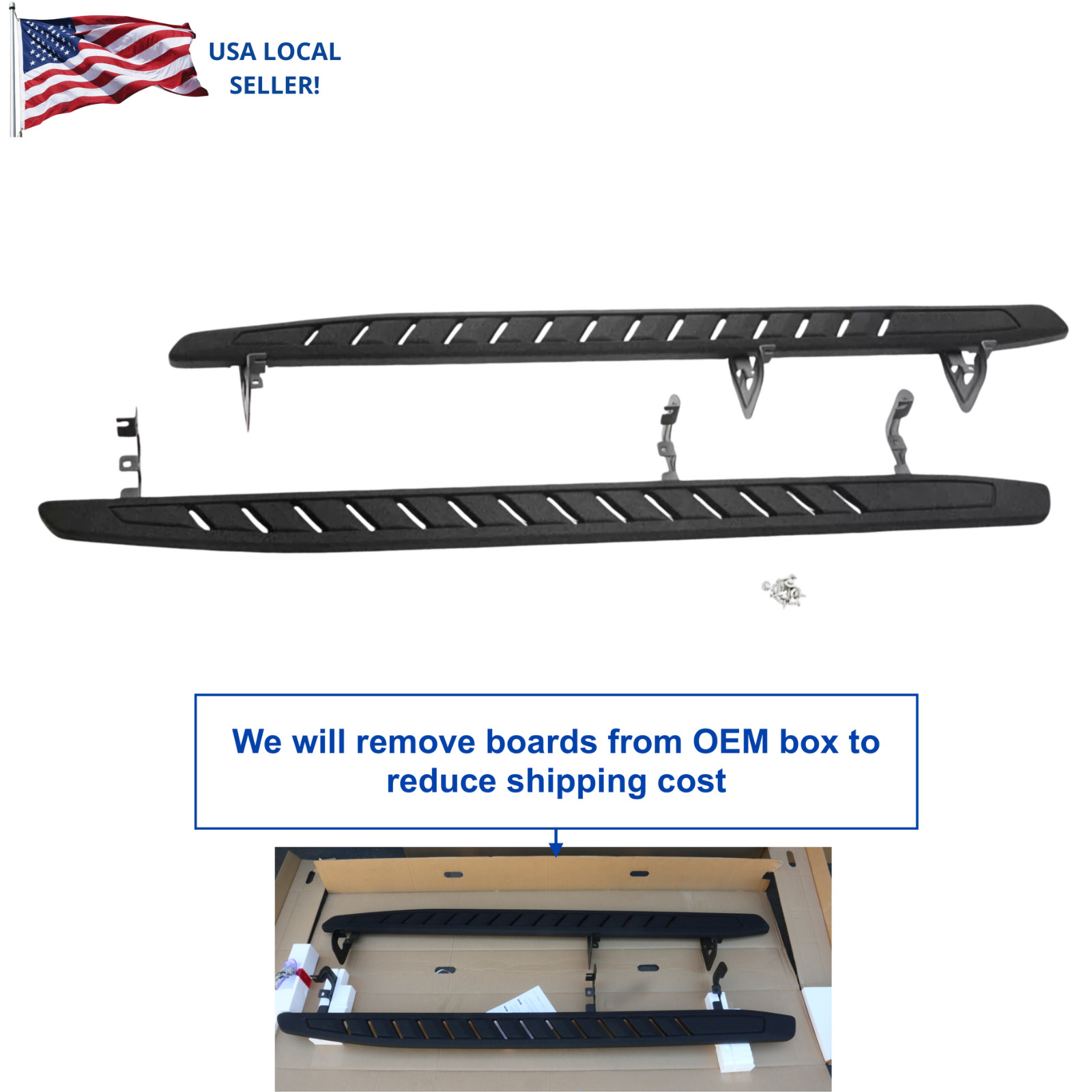 fits 2019-26 Sierra Silverado 1500 2500HD 3500HD side step running board 2pc NEW