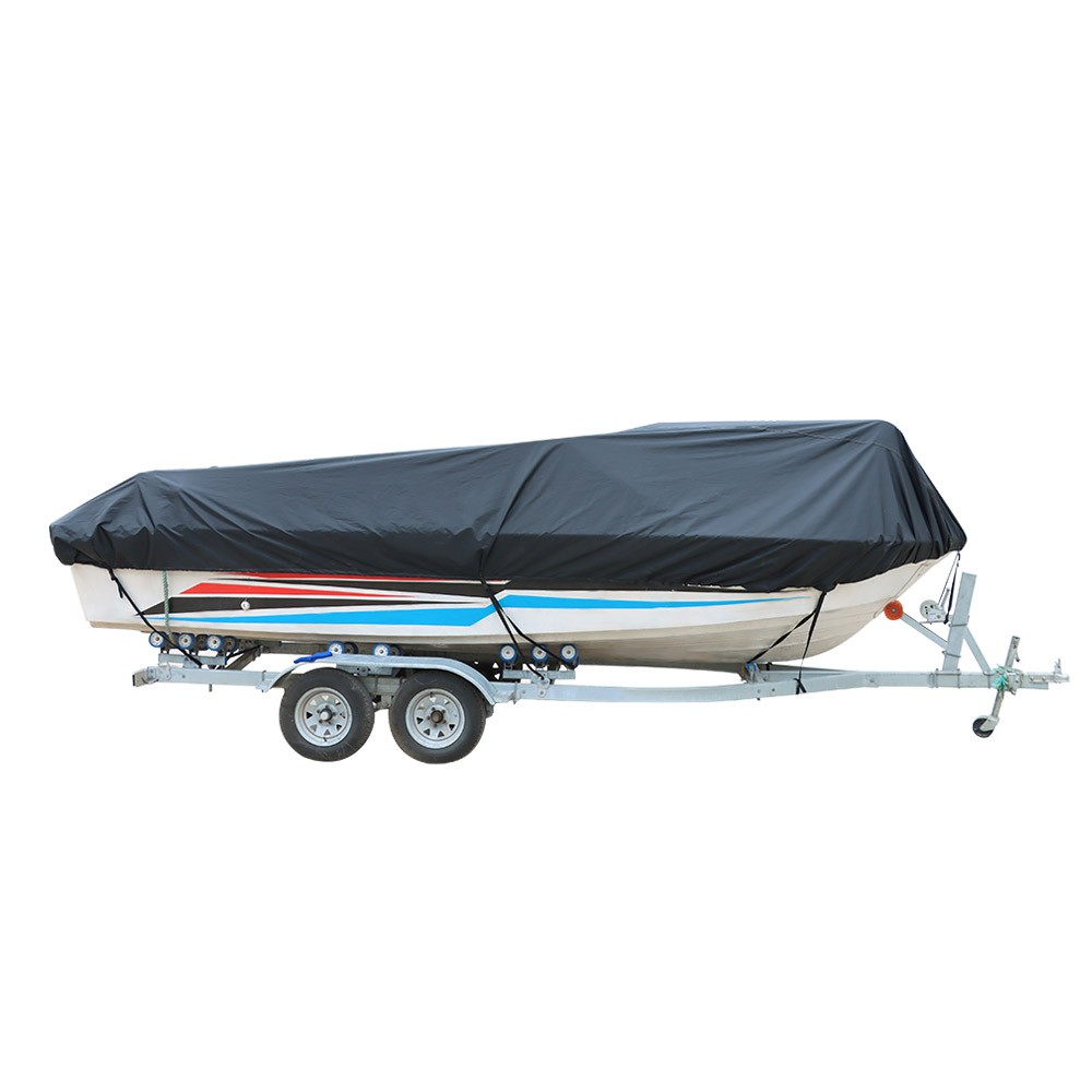 210D 11-13FT 14-16FT 17-19FT 20-22FT Boat Cover V-Hull Runabouts Black