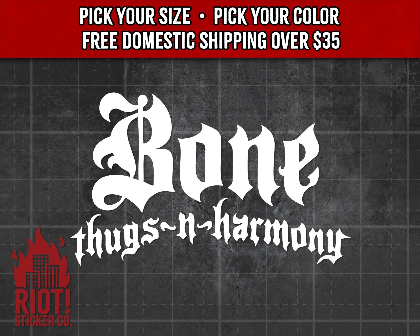 Bone Thugs N Harmony Decal for Car Band Logo Sticker for Laptop Hip-Hop
