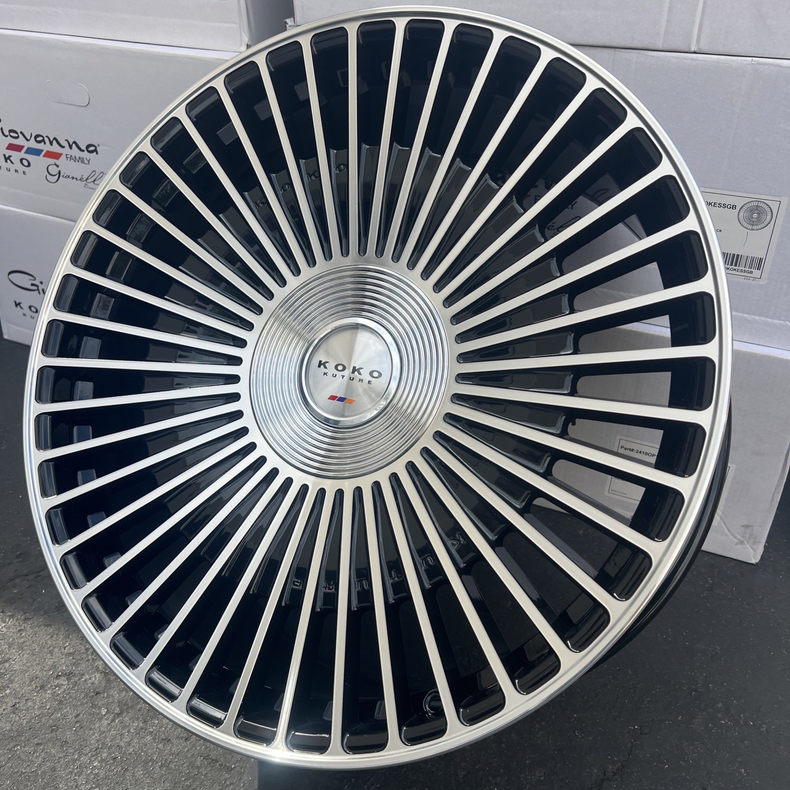 (4) 24X10 KOKO KUTURE KESSAB BLACK MACHINED RIM (8X165.1) ESCALADE IQ SIERRA EV