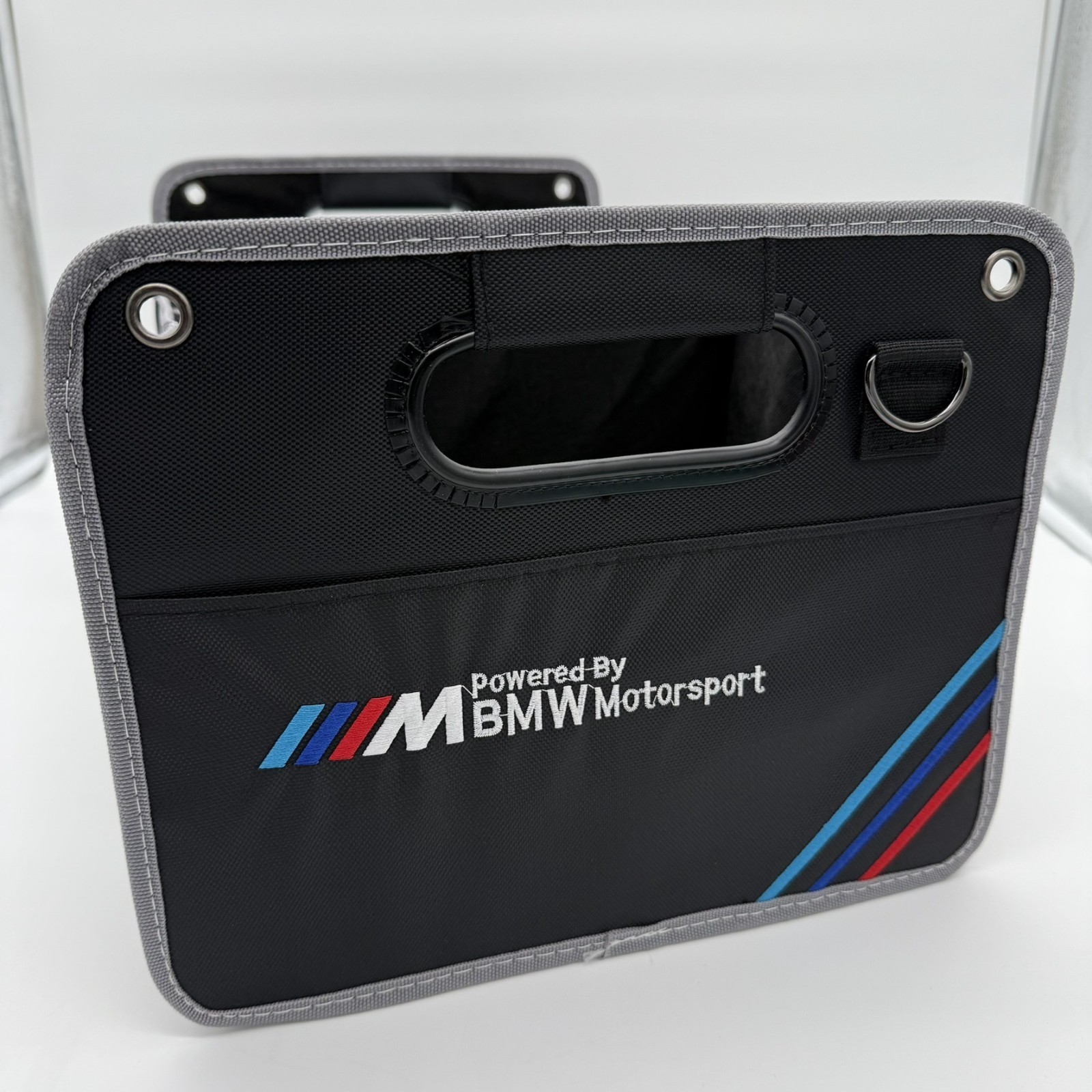 BMW M Motorsport Trunk Organizer Collapsible Cargo Storage Box Black BMW M Motorsport Trunk Organizer Collapsible Cargo Storage Box Black
