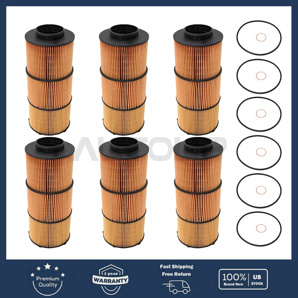 6 Pack Oil Filter Fit Detroit Diesel LF17800 P582506 A4711800009 A4711800209