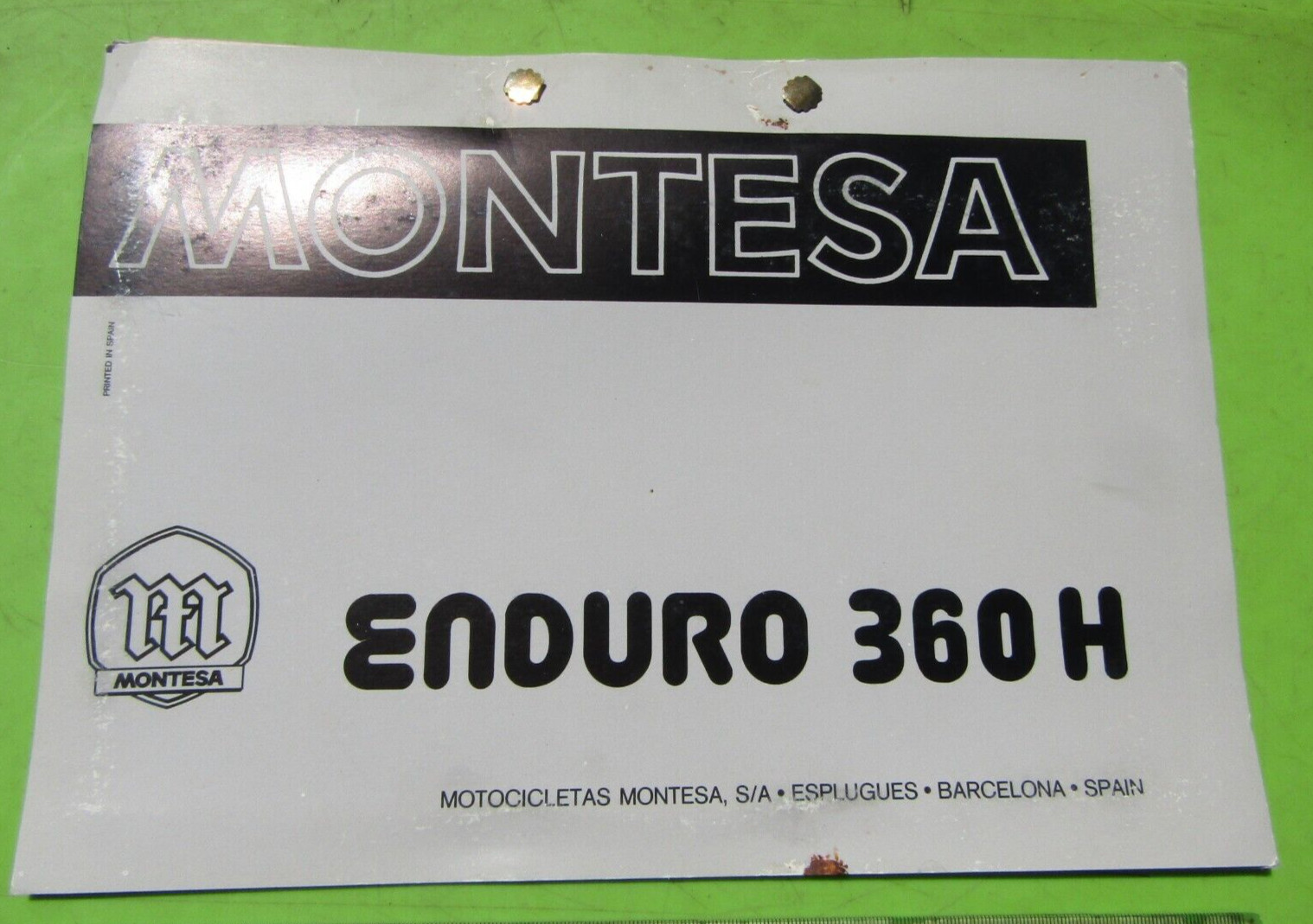 Montesa Enduro 360 H6 Parts Manual & Owners Manual 1978-1982 OEM NOS 45 Page 67M