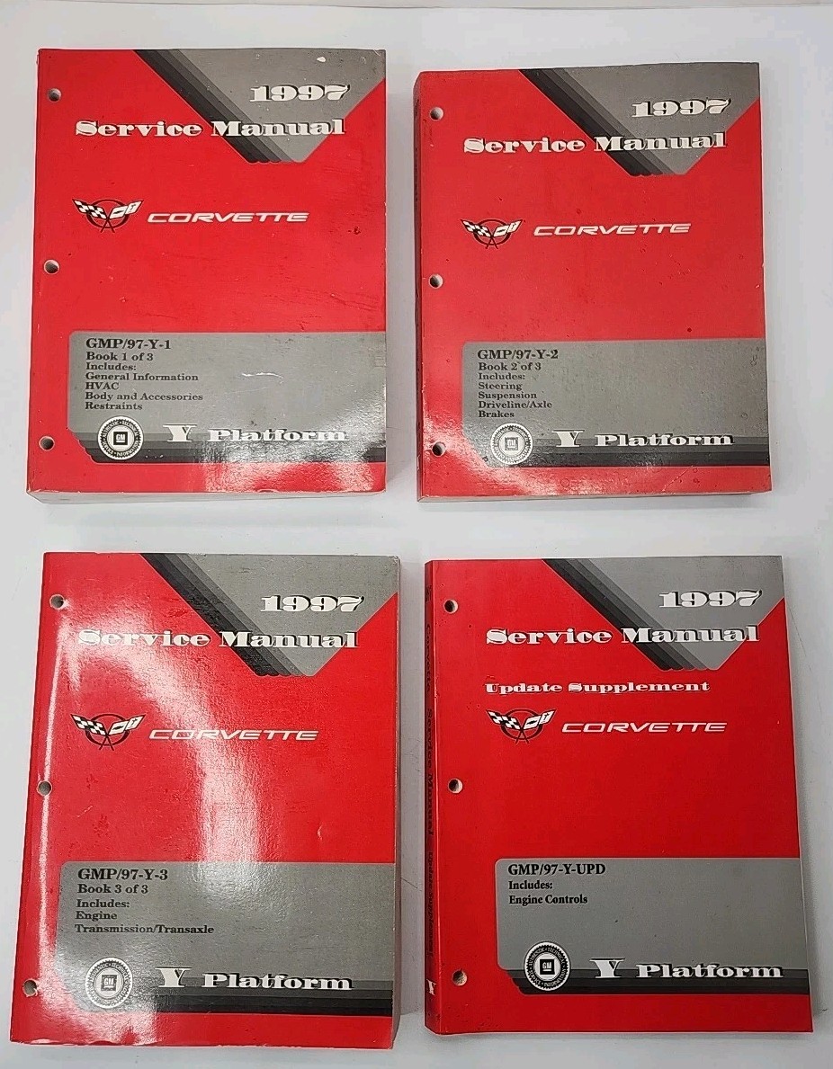 1997 Chevrolet Corvette ORIGINAL Service Manual 3 Volume Set + Update GMP/97-Y-1