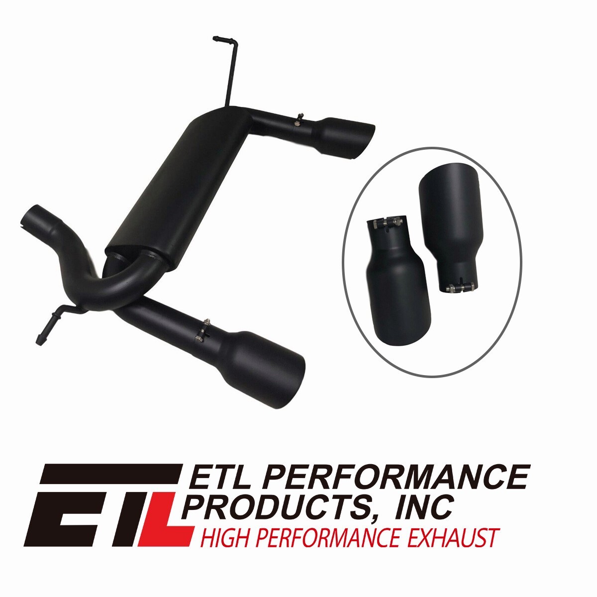 For 2007- 2017 Jeep Wrangler JK Matte Black Dual Cat Back Exhaust System 2DR 4DR