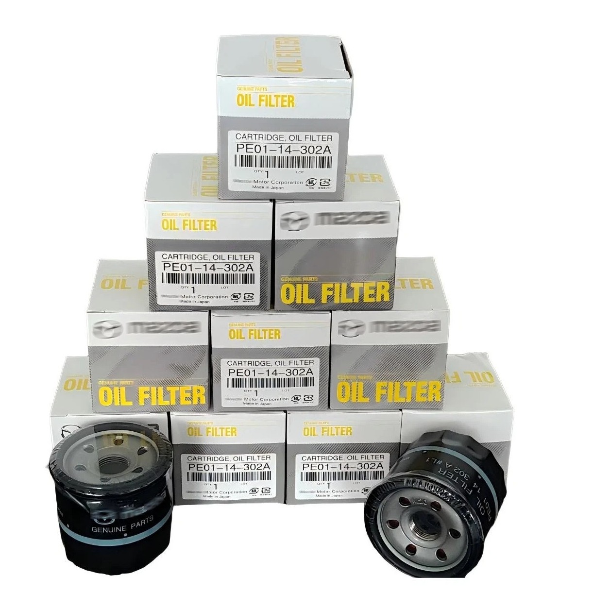 10PCS NEW QUALITY Oil Filter PE01-14-302B/302A Fit For Mazda Cartridge