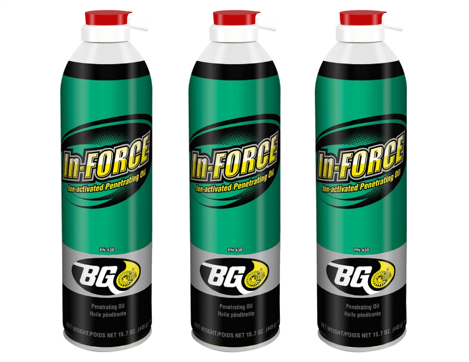 BG Products In-Force PN 438 Net Wt 15.7 oz. ion-activated penetrating oil 3 pack