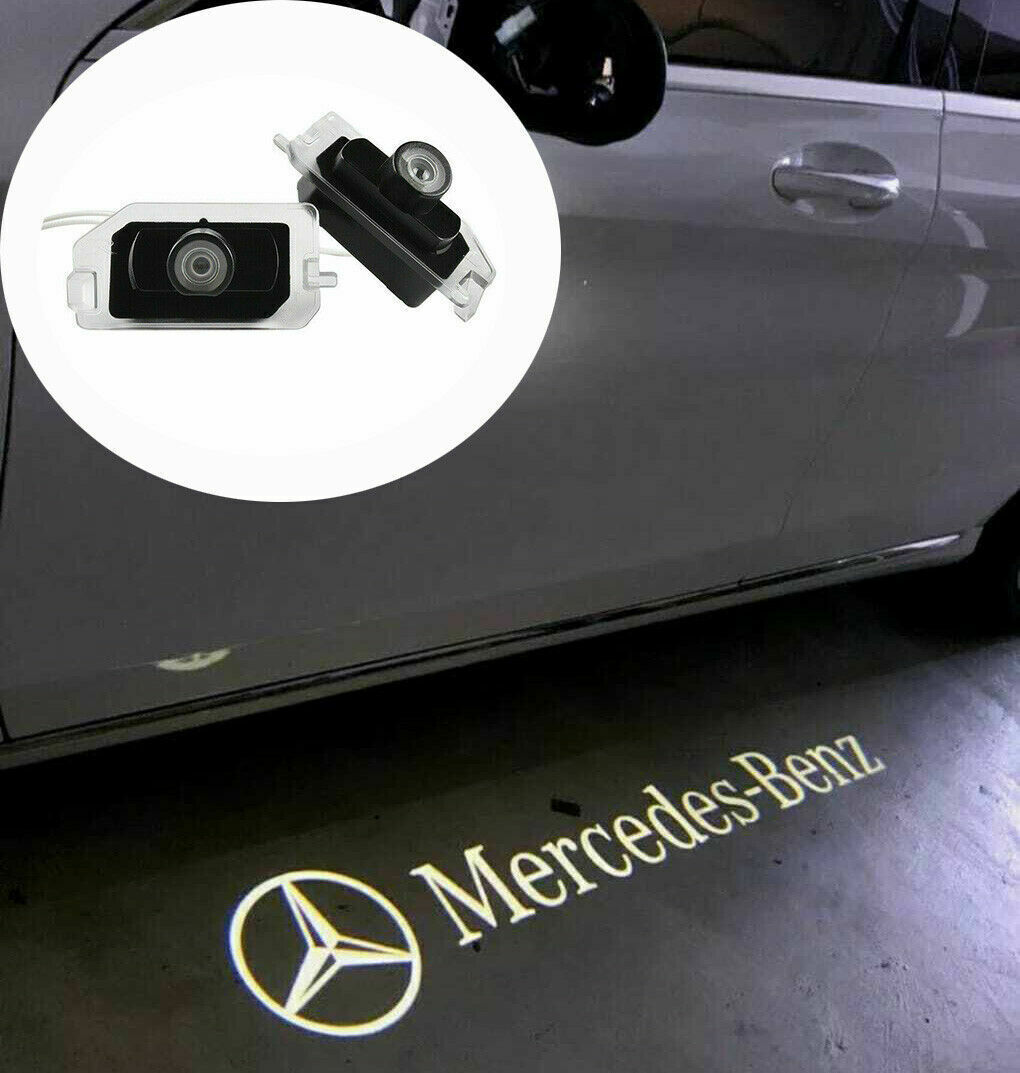 2x Side Mirror Laser Puddle Logo Light for Mercedes Benz A B C E S GLB GLC AMG