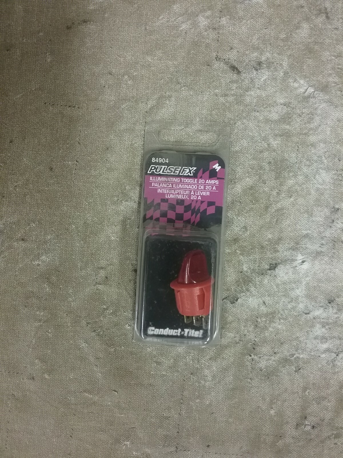 New Conduct-Tite 20 amp Red Illuminating Toggle 84904