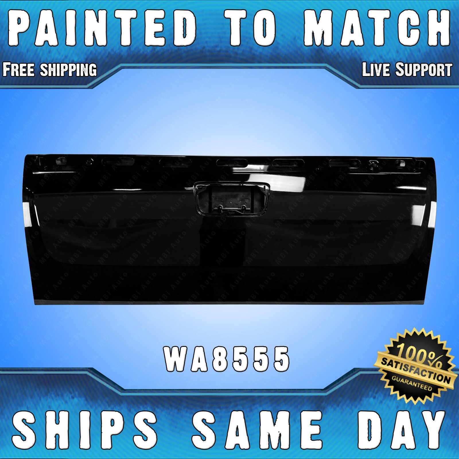 NEW Painted *8555 Black* Tailgate Shell for 2007-2013 Chevy Silverado GMC Sierra
