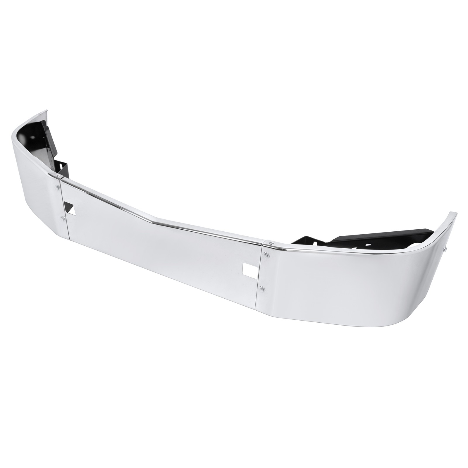For Peterbilt 579 2015-2022 Chrome Steel Front Bumper Face Bar With Tow Cutouts
