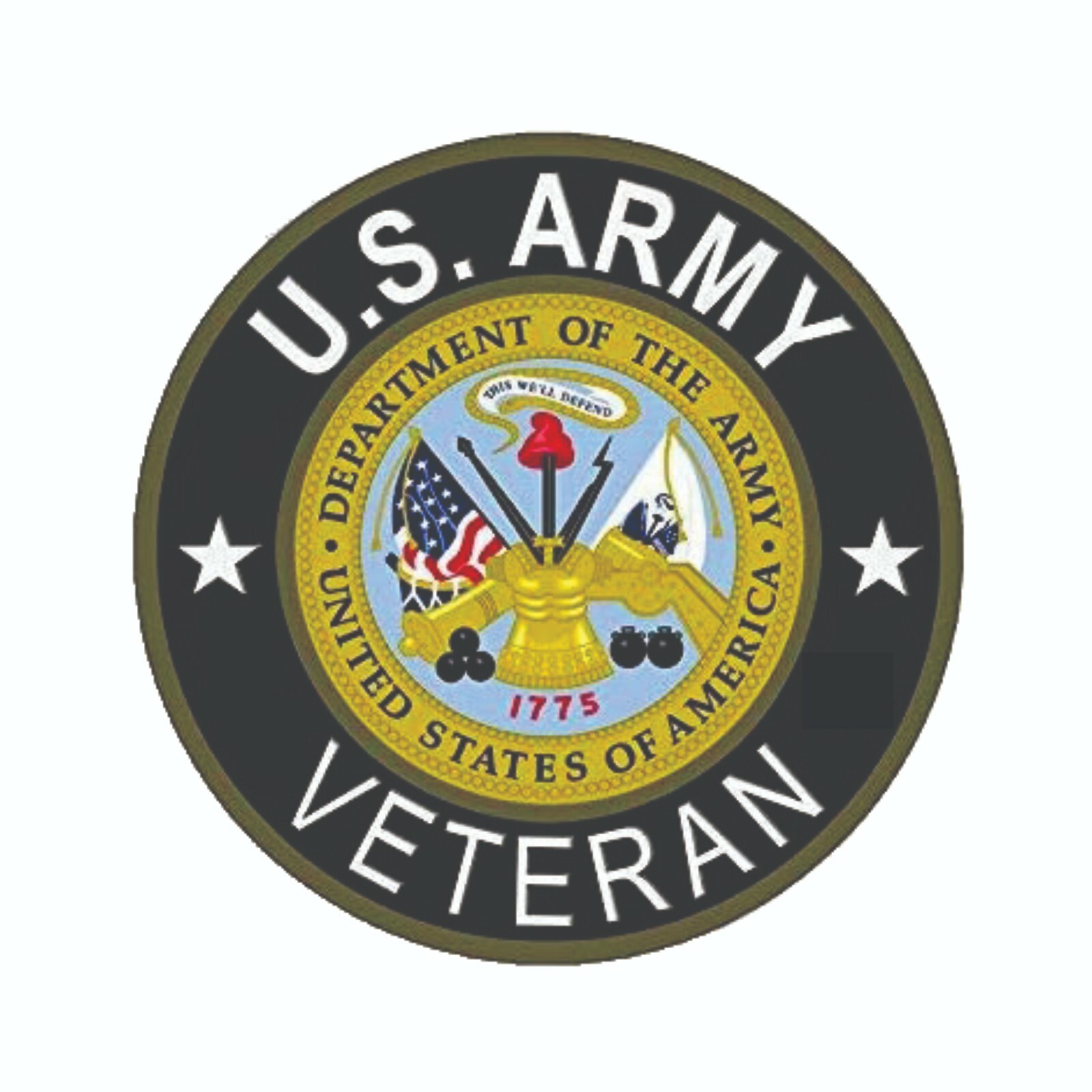 US Army Veteran Emblem Decal / Bumper Sticker 