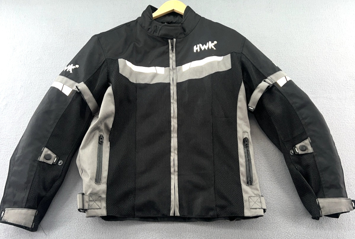 HWK Spyder Motorcycle Jacket Mens Small Mesh Motorcross Armor Padded Black HWK Spyder Motorcycle Jacket Mens Small Mesh Motorcross Armor Padded Black