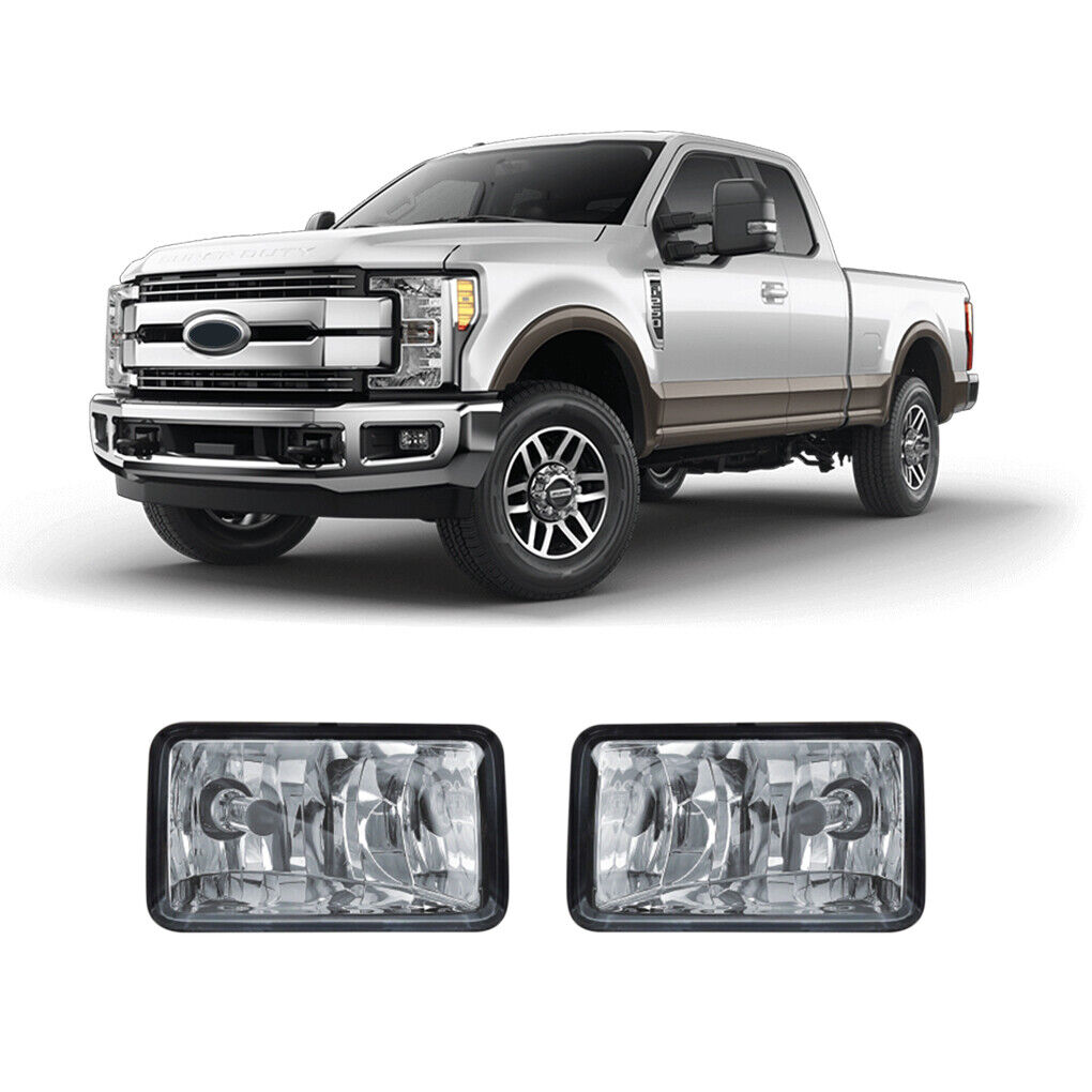 For 2017 2018 Ford F250 F350 SuperDuty Clear Driving Fog Light Lamps Left &Right