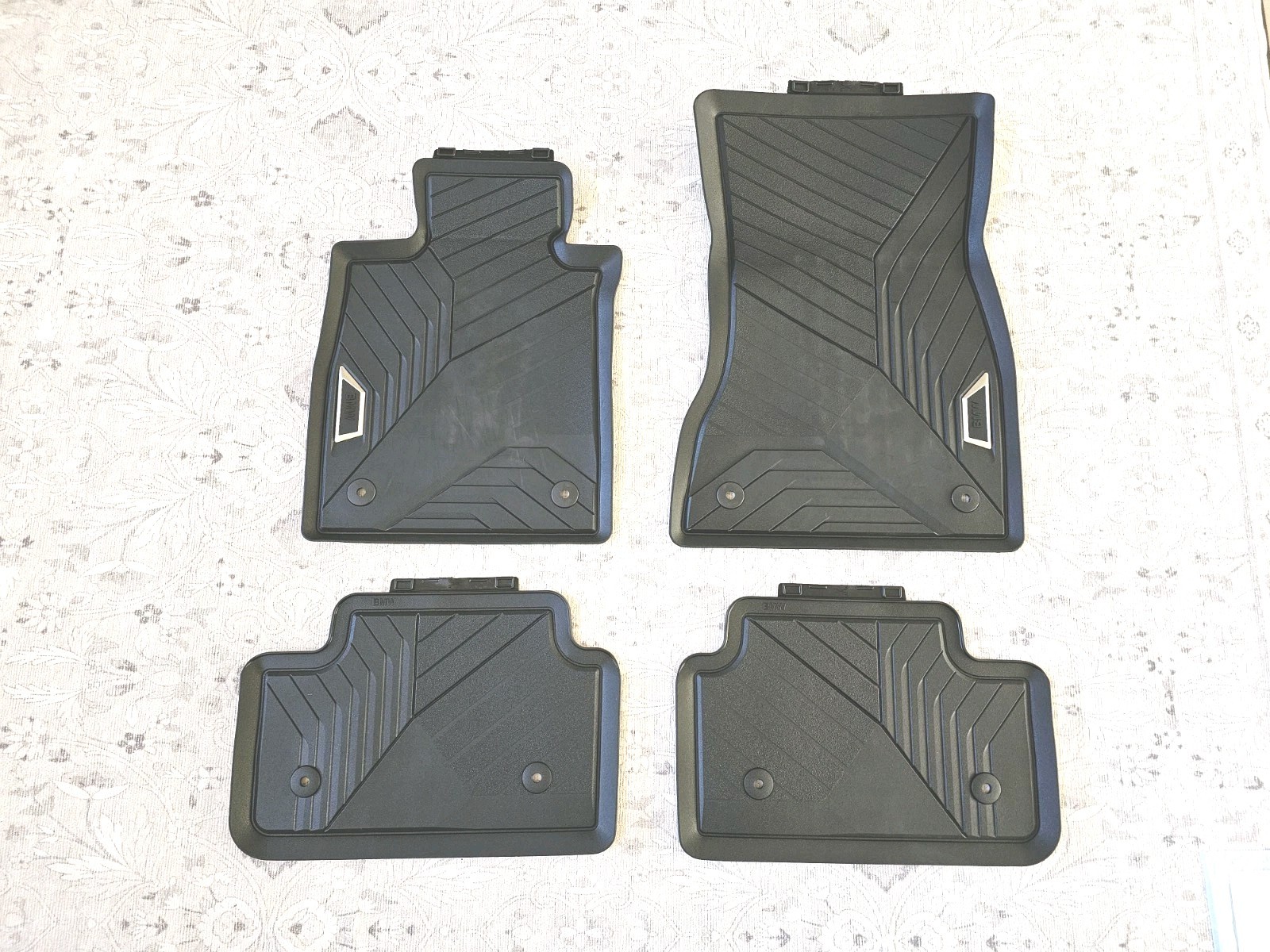 2025-2026 BMW M5 G60 All Weather Rubber Floor Mat Set OEM 4pc Set 51475A87FF0