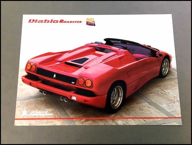 1996 Lamborghini Diablo Roadster Original 1-page Car Brochure Leaflet Spec Card