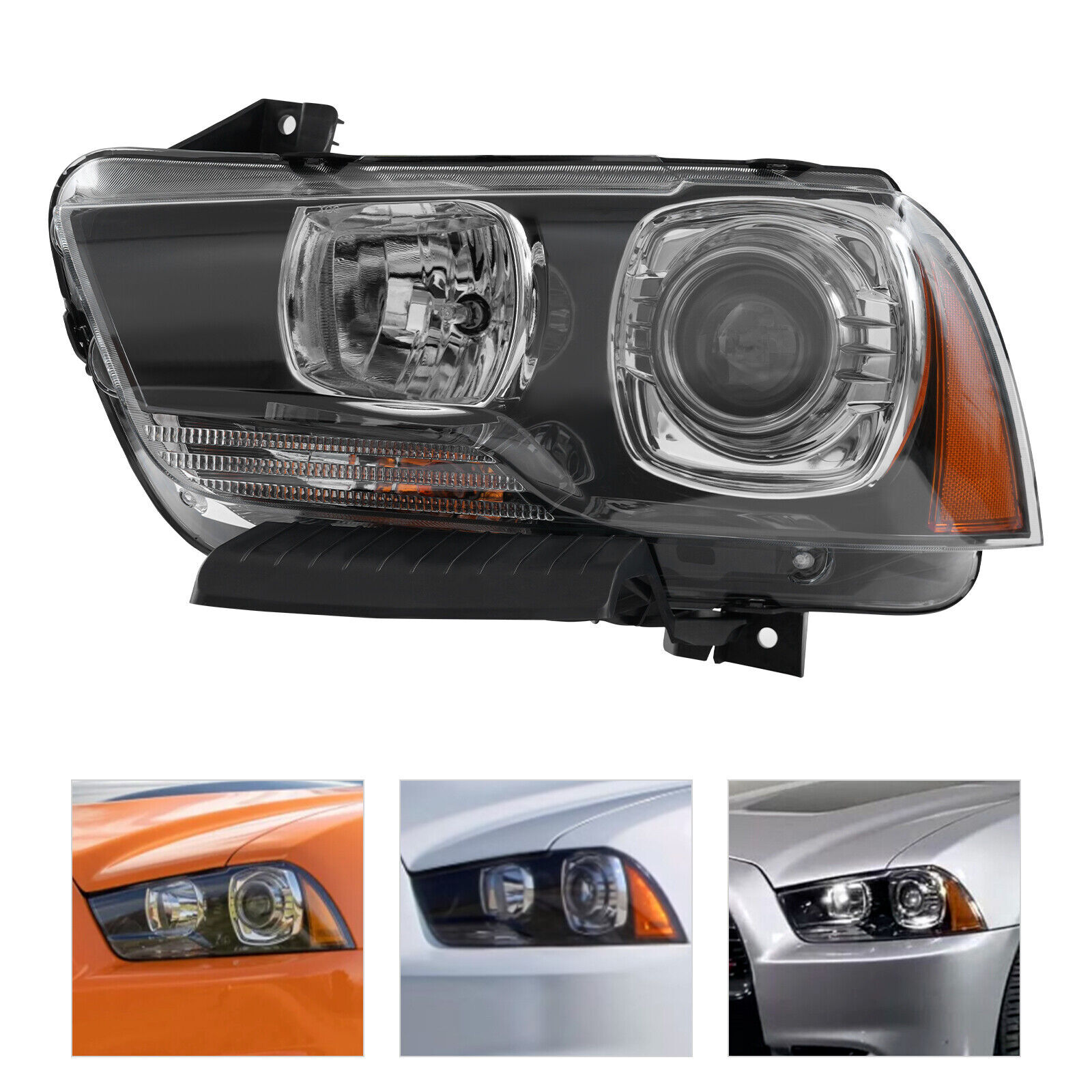 For 2011-2014 Dodge Charger Headlight Xenon/HID Headlamp w/Bulb Left Driver Side