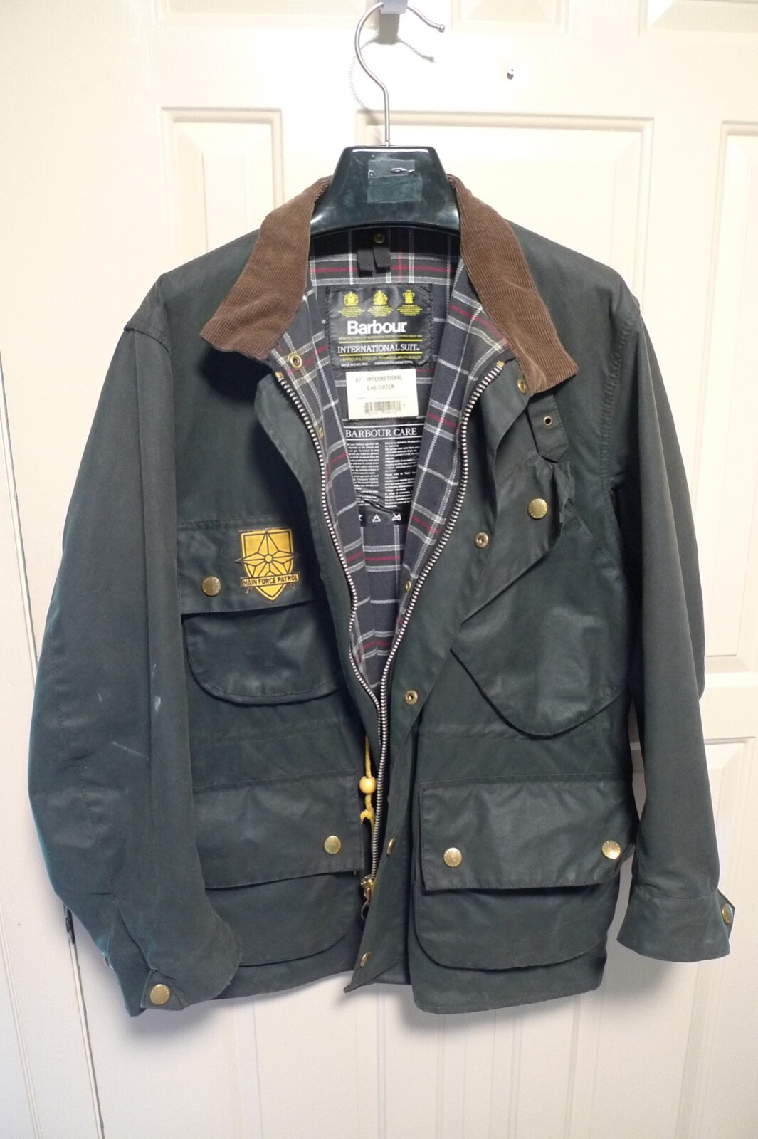 BARBOUR-  A7 INTERNATIONAL  WAX COTTON JACKET- CUSTOMIZED - MADE IN  UK - 40
