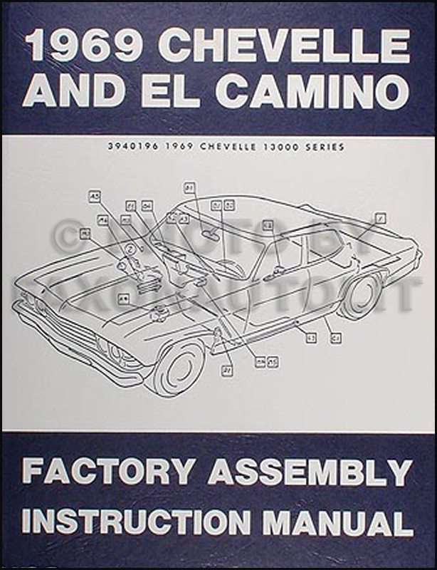 1969 Chevelle Factory Assembly Manual BOUND Book El Camino SS Malibu Chevrolet