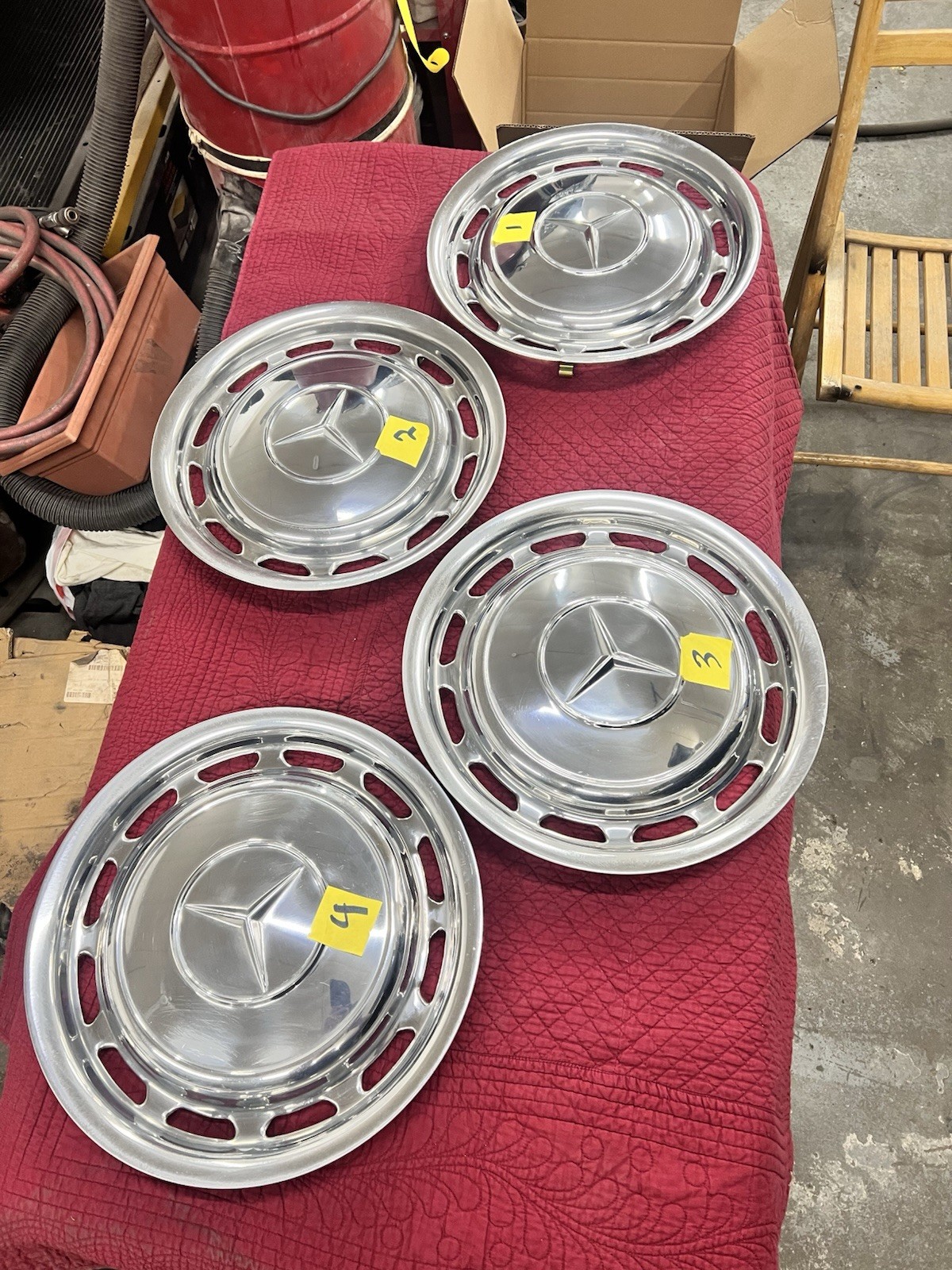 Set of 4 Vintage OEM Mercedes Benz 14