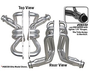 Hedman Standard Duty Uncoated Full Length Headers for 1958-64 Passenger Car