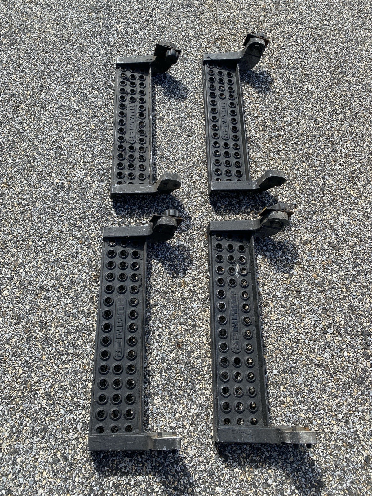 2003-2009 Hummer H2 Running Board 4 Side Steps Set Step 89006871 OEM Metal RARE