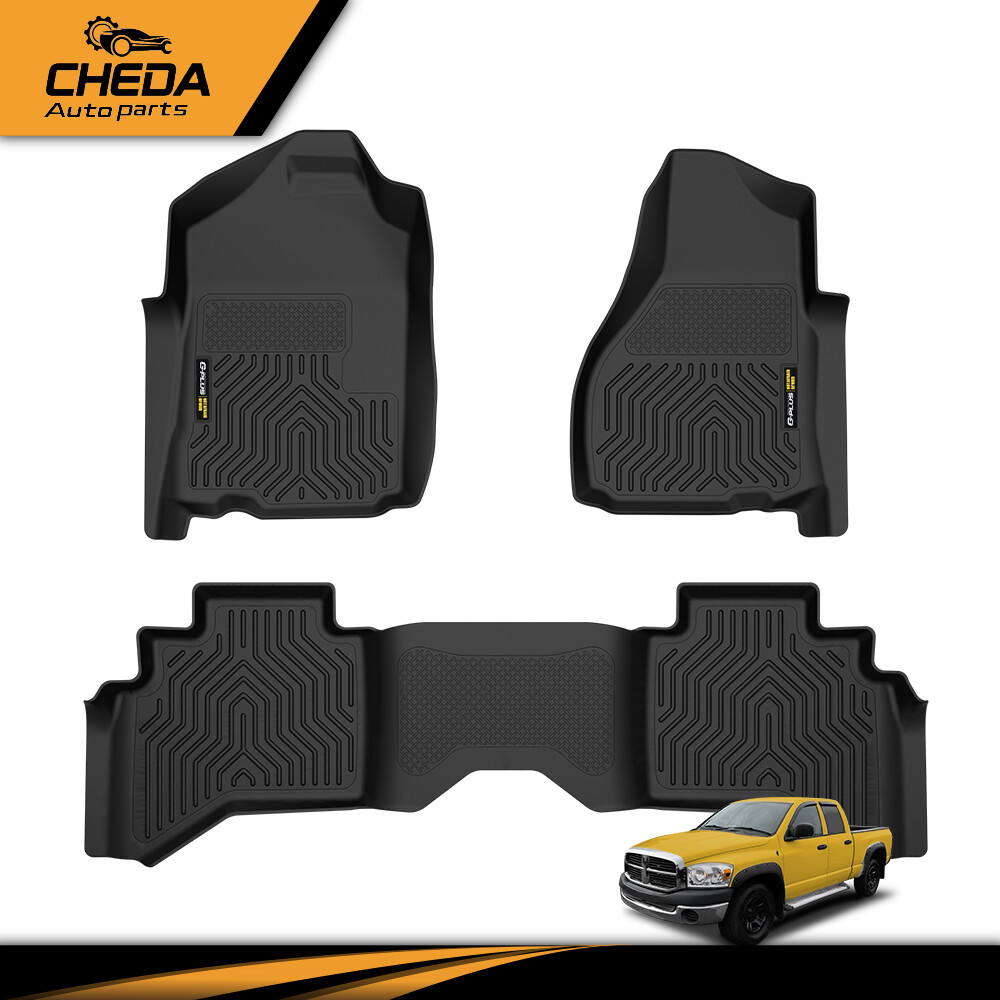 TPE Floor Mats Liners 3D Molded Fit For 02-09 Dodge Ram 1500 2500 3500 Quad Cab