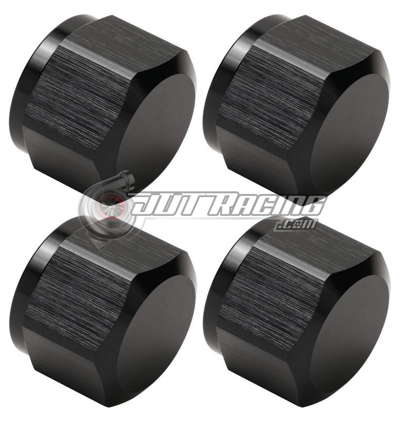 AN4 4AN Flare Cap with Internal O-Ring ORB Black Aluminum High Quality (Qty 4)