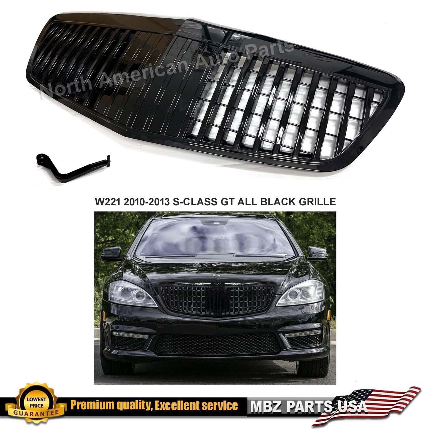 S-Class Maybach Style Grille S550 S63 S450 2010 2011 2012 2013 Black GT Luxury