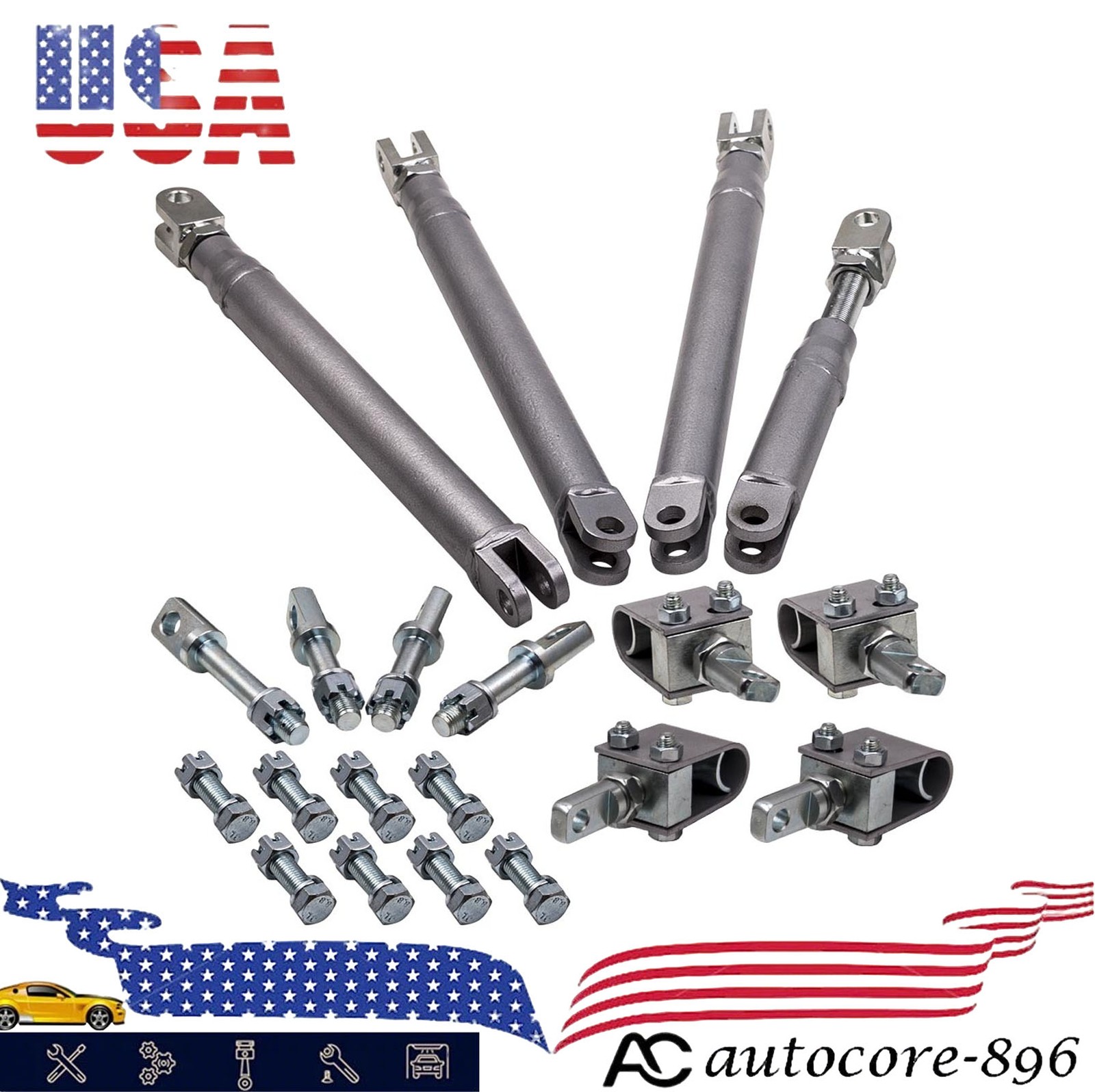 1Set Sidecar Installation Kit For Harley Indian for Honda 3 long struts 1 Short