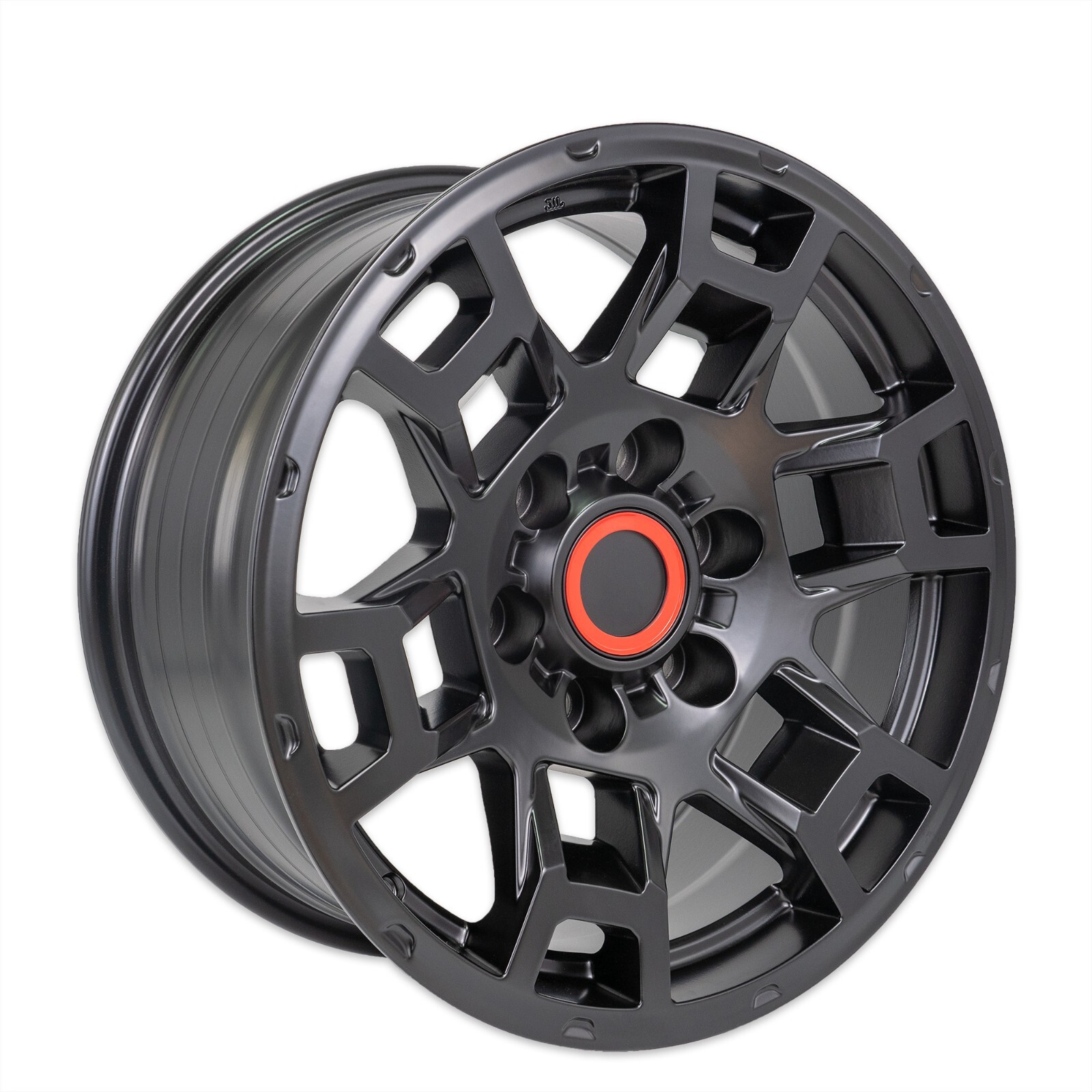 Toyota TRD styled Aluminum Rim 17 x 8 Matte Black 1pc. Toyota TRD styled Aluminum Rim 17 x 8 Matte Black 1pc.