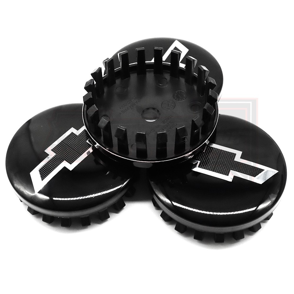 4 Pieces 3.25in Wheel Center Hub Caps Black Bowtie For Suburban Silverado Tahoe