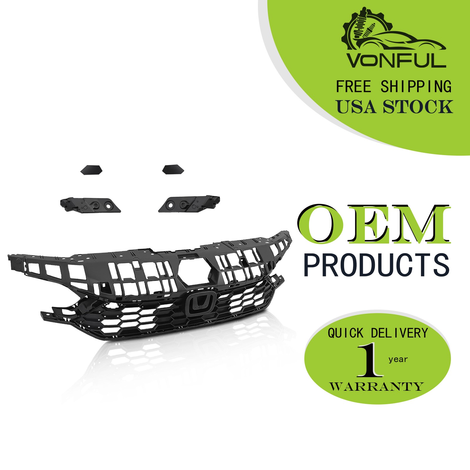 For 2025 2026 Honda Civic Front Upper grille matte black 71200T56A51