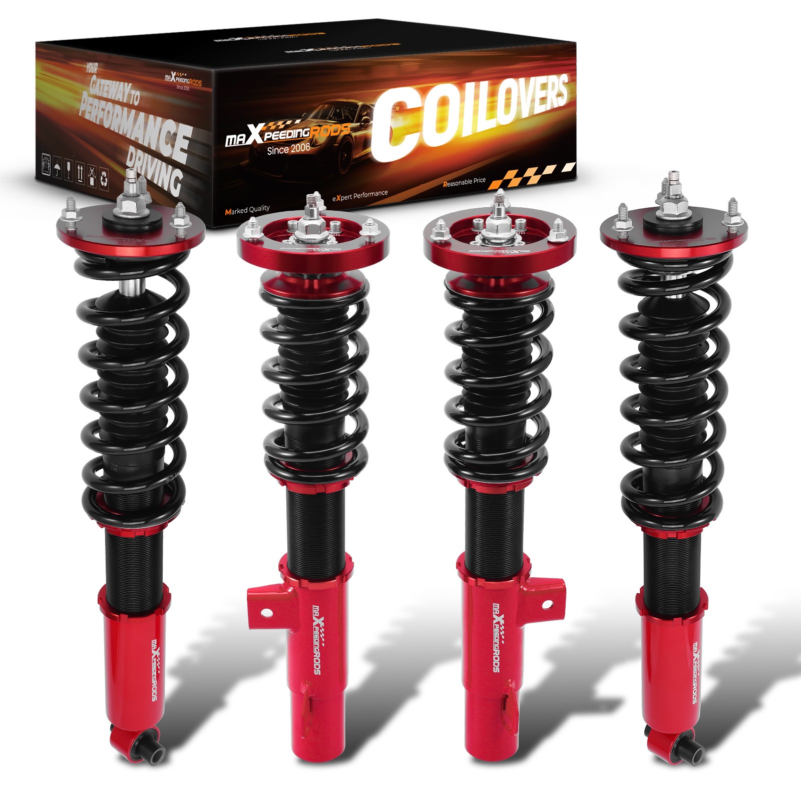 Coilover Suspension Kit 24 Way Damping Adjustable for 1995-2001 BMW 7 Series E38