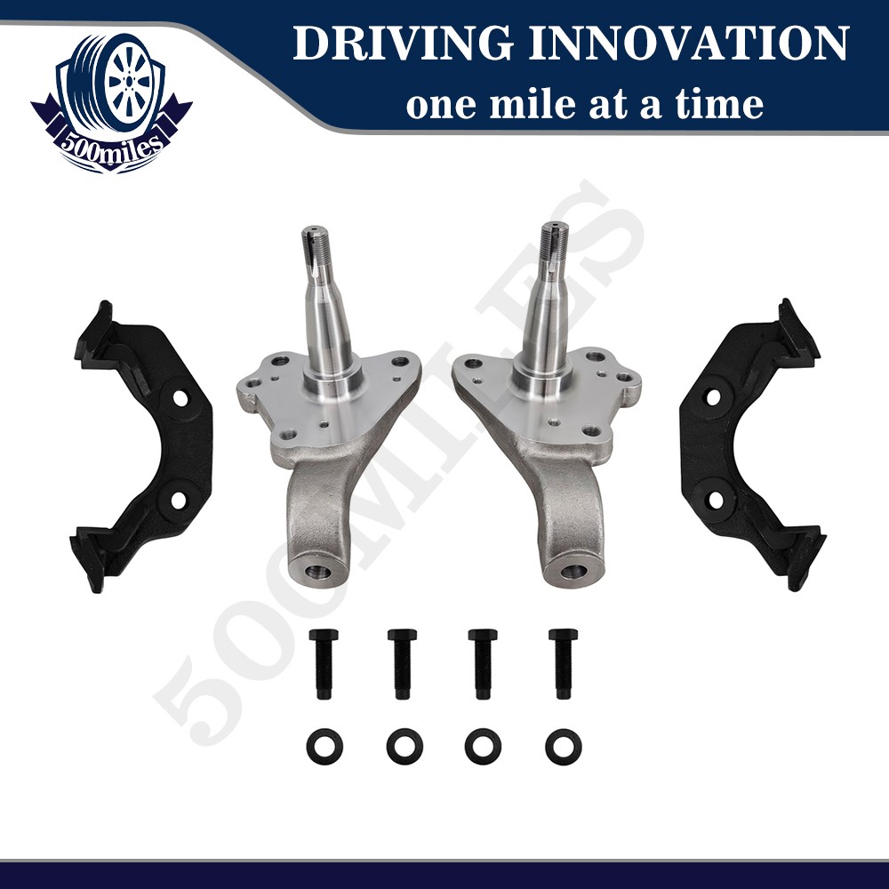 For 1962-1974 Chrysler Dodge Plymouth Cuda Dart Pair Spindles&Caliper Brackets