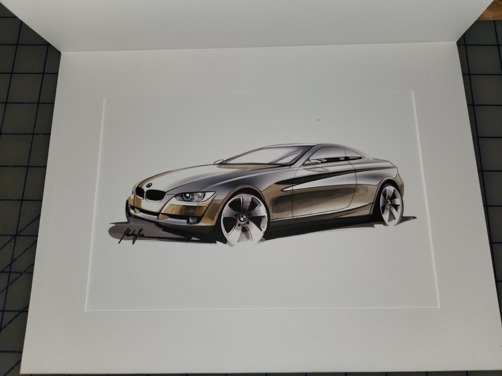 BMW Concept Series 3 Brochure Sketch Sheet Original BMW Concept Series 3 Brochure Sketch Sheet Original