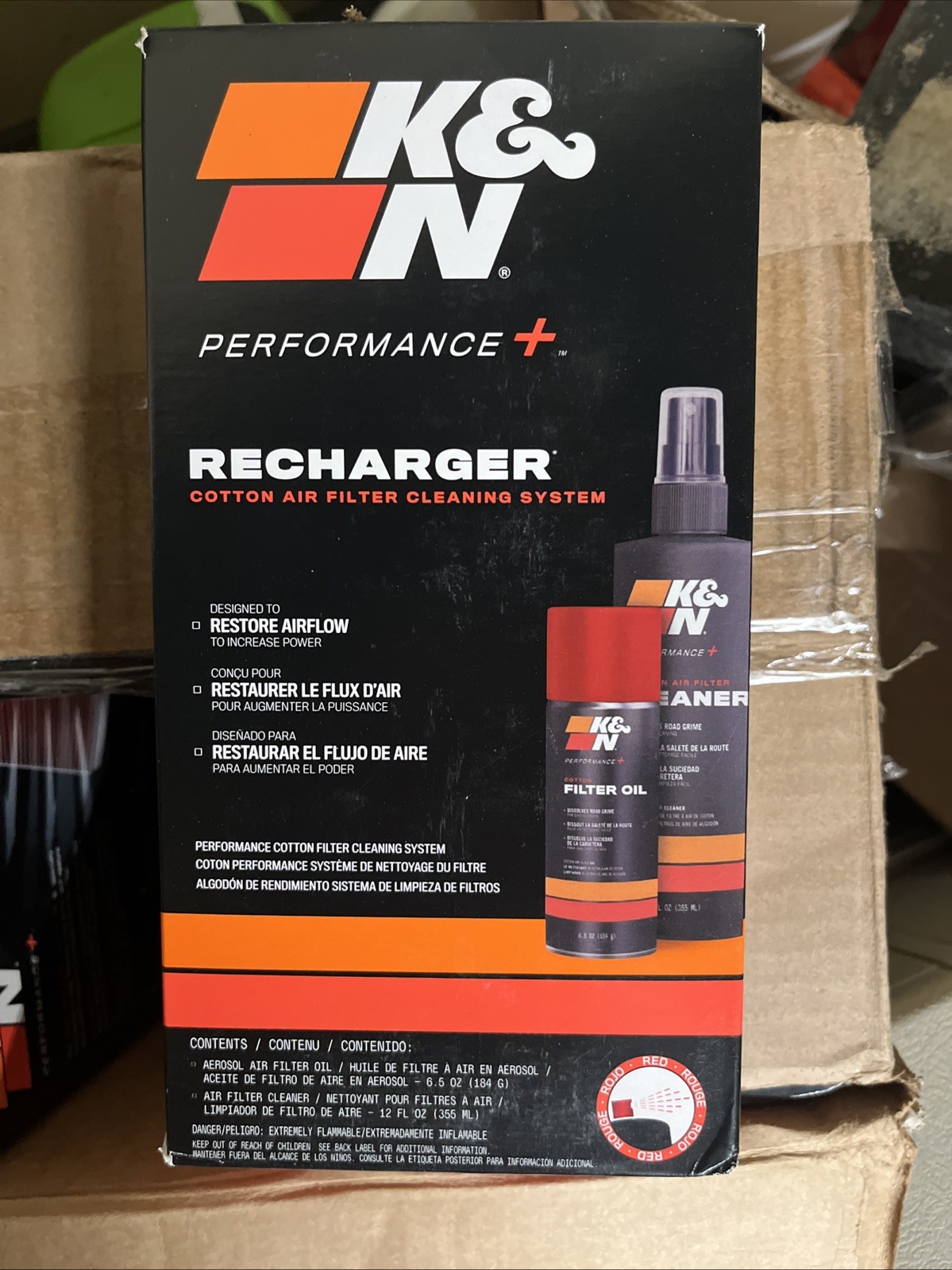 K&N Filters Air Filter Service / Recharger Kit - Cleaner & Red Oil - (99-5050)