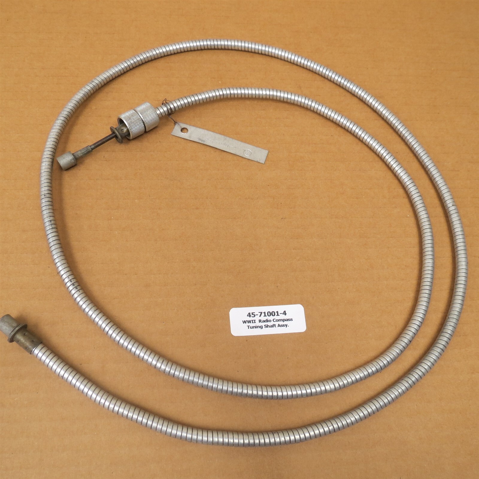 WWII Aircraft 64” Flexible Conduit & Inner Tuning Shaft Radio Compass Receiver