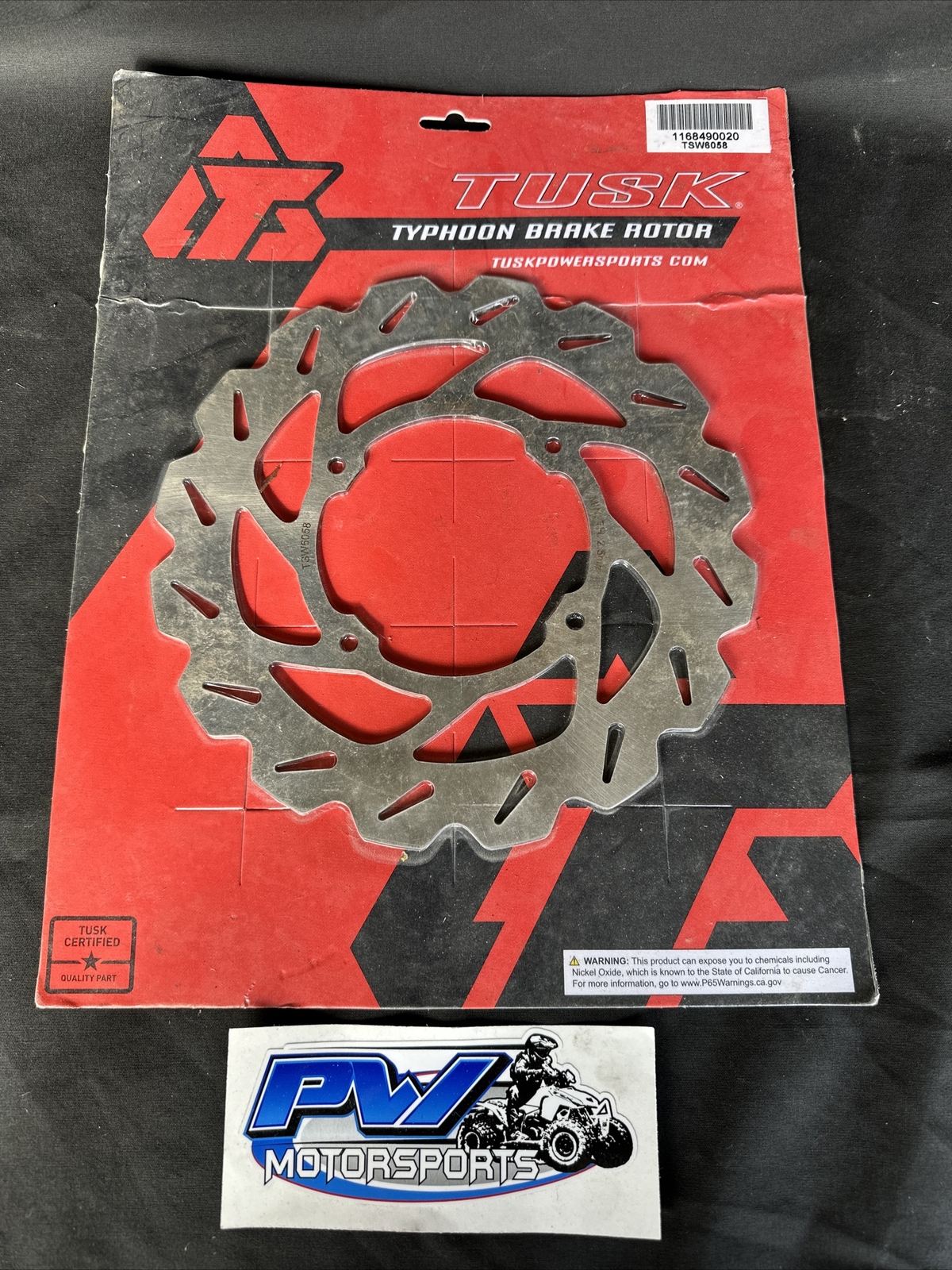 Tusk Stainless Steel Typhoon Brake Rotor, Front TSW6058