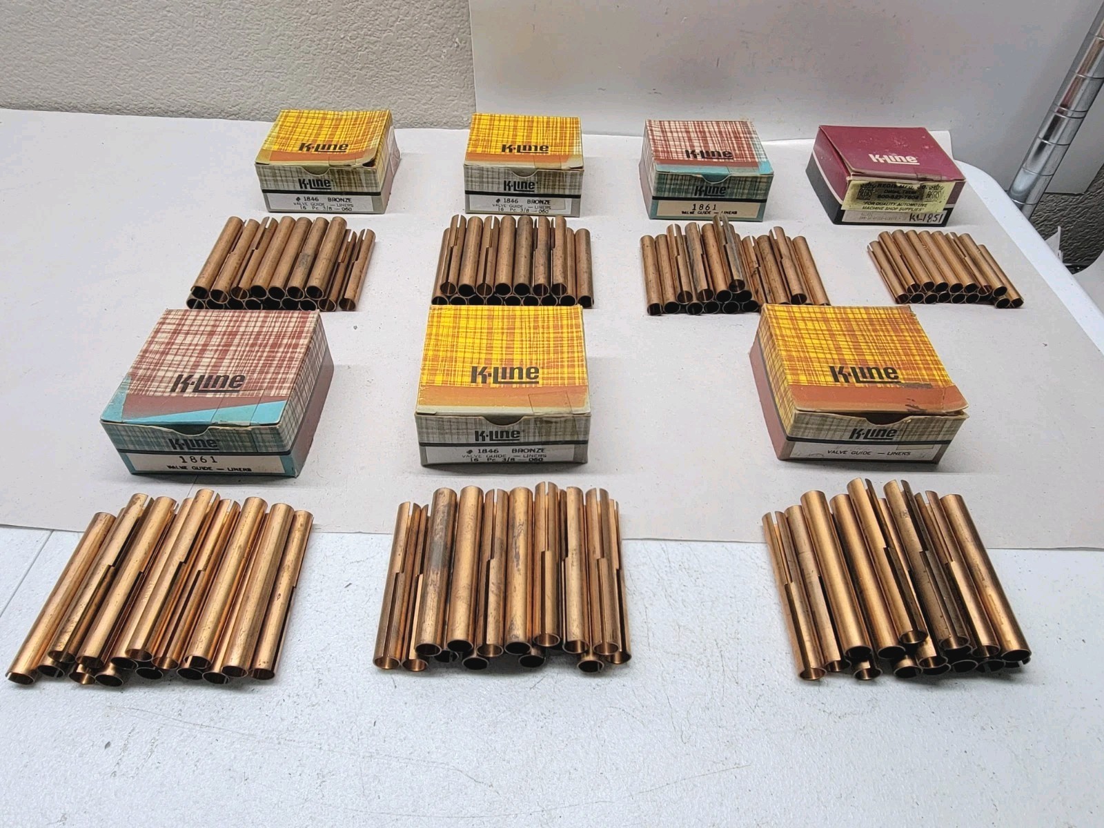 Kline Mix Lot Sets of 111 Bronze Valve Guides NOS K-Line