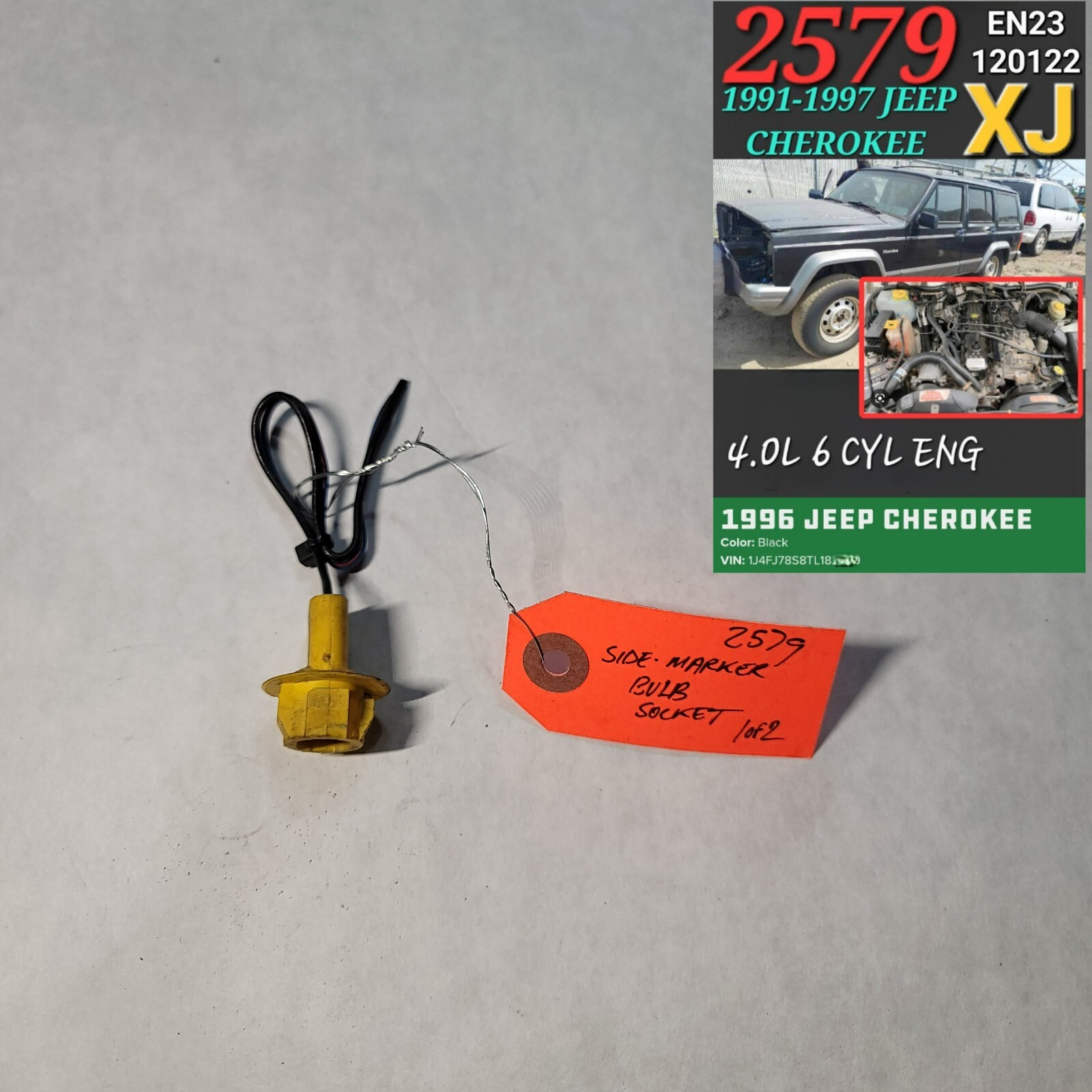 ⭐⭐OEM 1991-1997 JEEP CHEROKEE SIDE MARKER PARK LIGHT BULB SOCKET⭐⭐