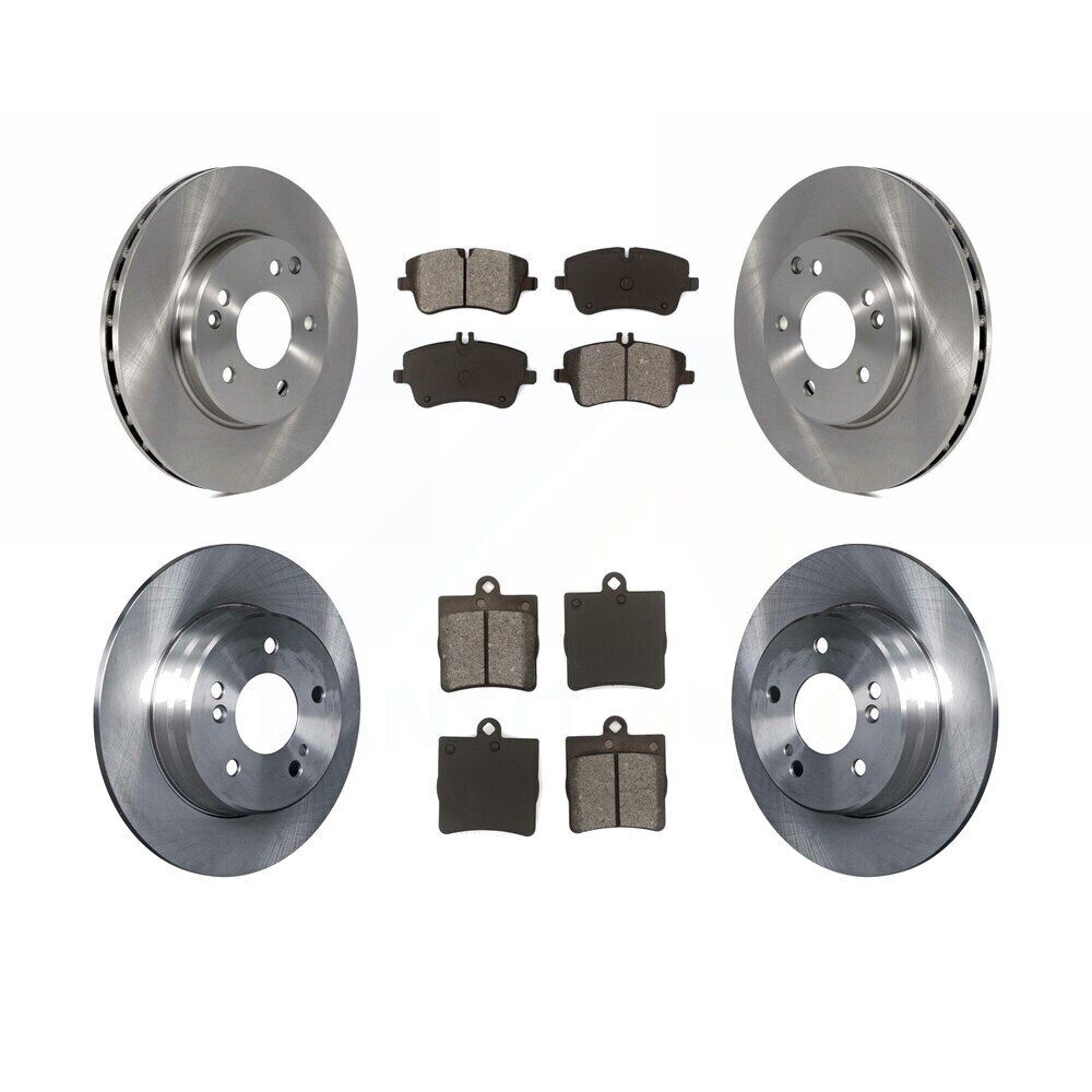 Front & Rear Disc Rotors & Semi-Metallic Brake Pads For Mercedes-Benz C230 C240