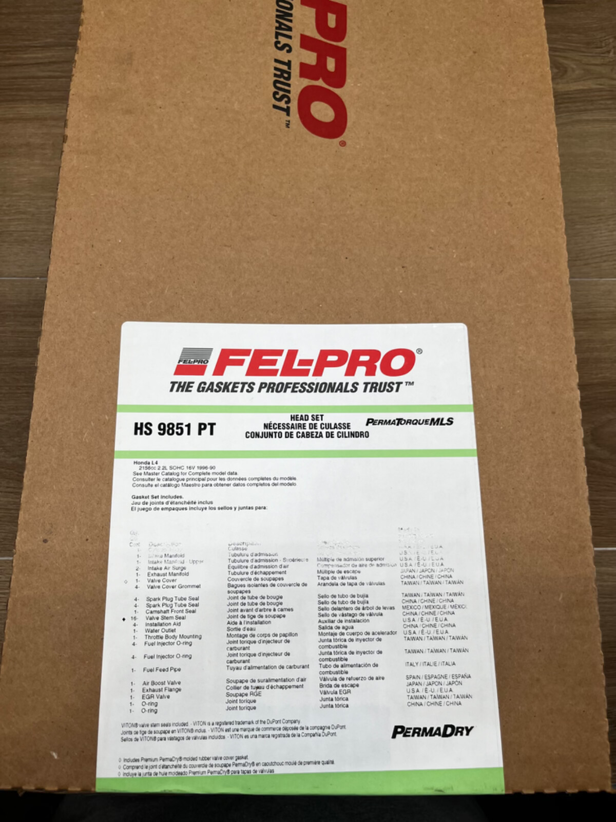 Fel-Pro Engine Cylinder Head Gasket Set Fel-Pro HS 9851 PT Fel-Pro Engine Cylinder Head Gasket Set Fel-Pro HS 9851 PT
