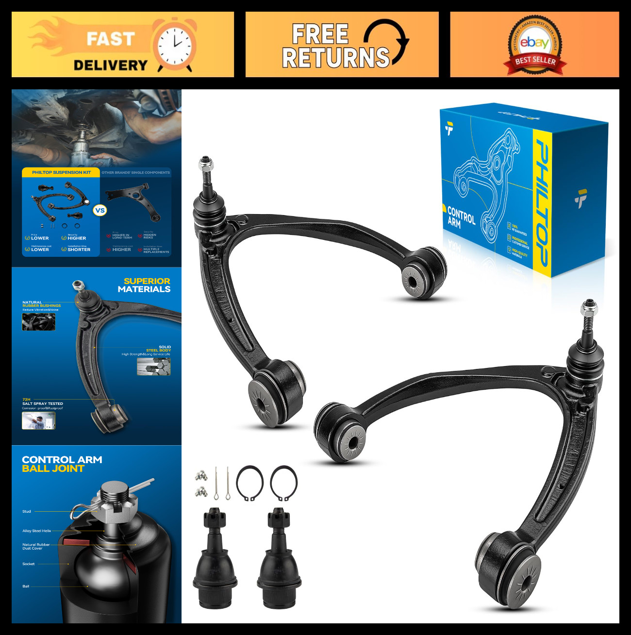4Pcs Suspension Kit for Silverado Sierra Tahoe Yukon Suburban 1500 - Control Arm 4Pcs Suspension Kit for Silverado Sierra Tahoe Yukon Suburban 1500 - Control Arm