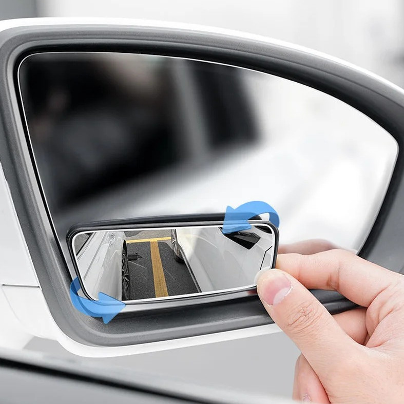 2pcs 360° Adjustable Blind Spot Mirror Wide Angle Auxiliary Rearview Convex