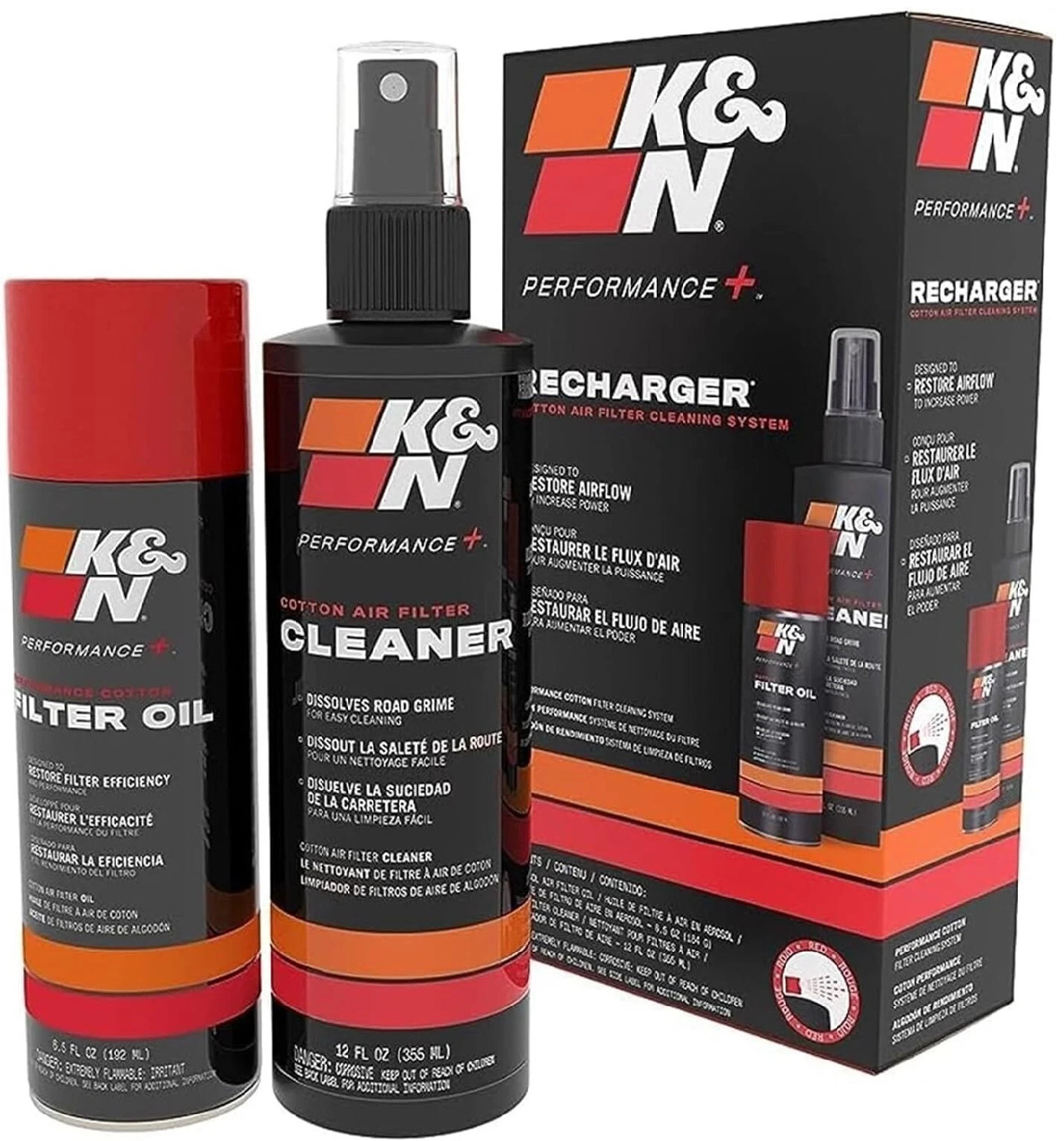 K&N Recharger/Filter Cleaning Kit Aerosol 99-5000 Oil Engine Cleaner Care Spray