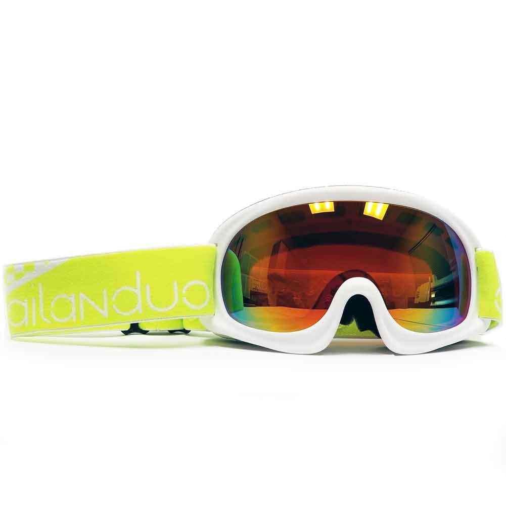 No Reserve Ailanduo Youth MX Off Road ATV Motocross Goggles -White/Hi-Vis -YOUTH