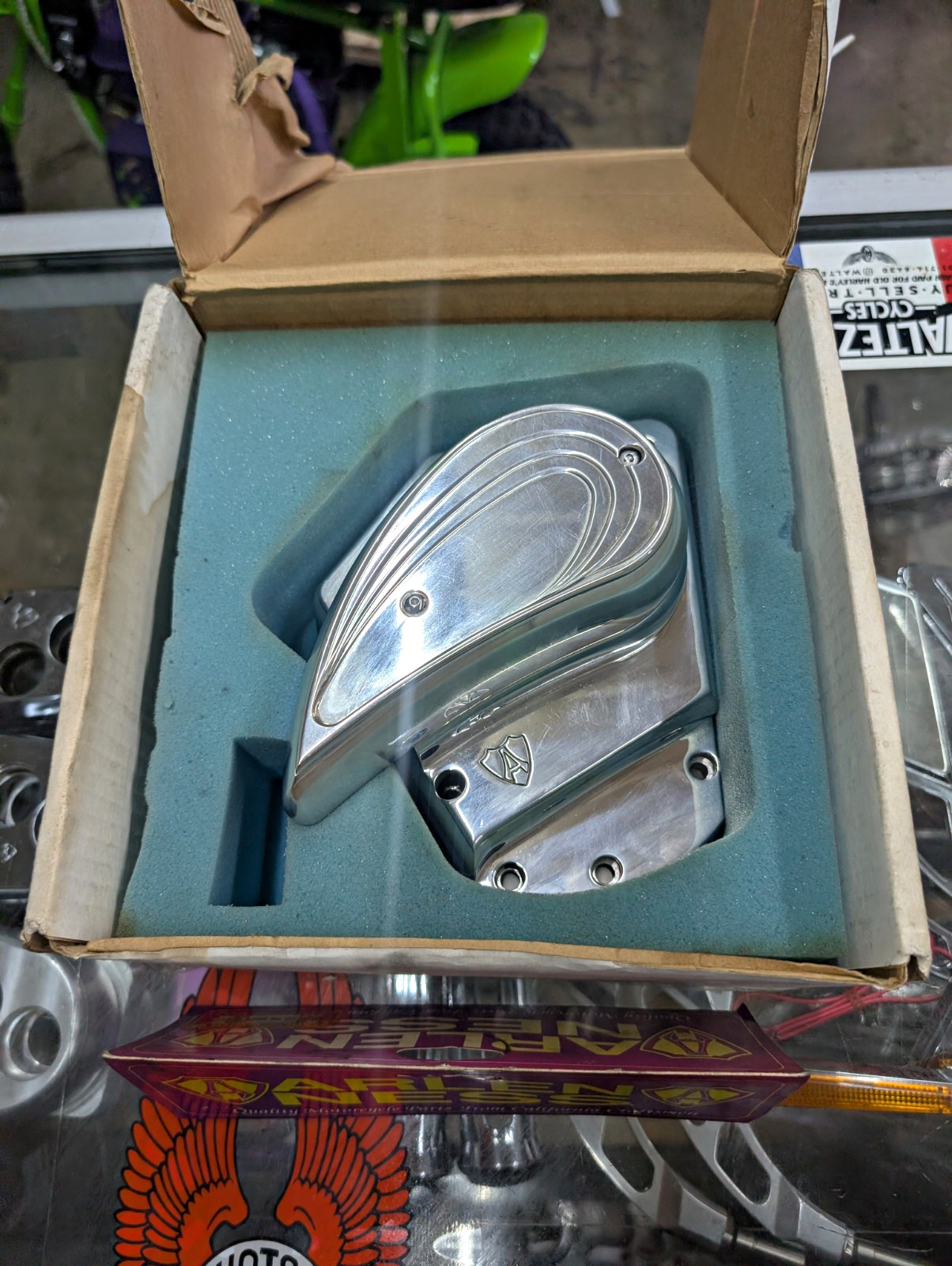 Brand New Billet Arlen Ness Teardrop Evo Cam Cover 73-92