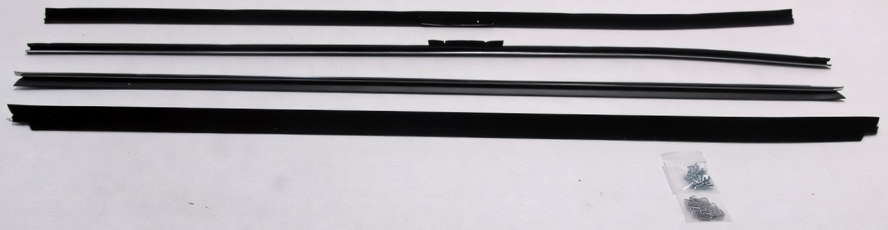 Window Sweeps Weatherstrip for 1977-1979 Oldsmobile Delta 88 Coupe Black Front