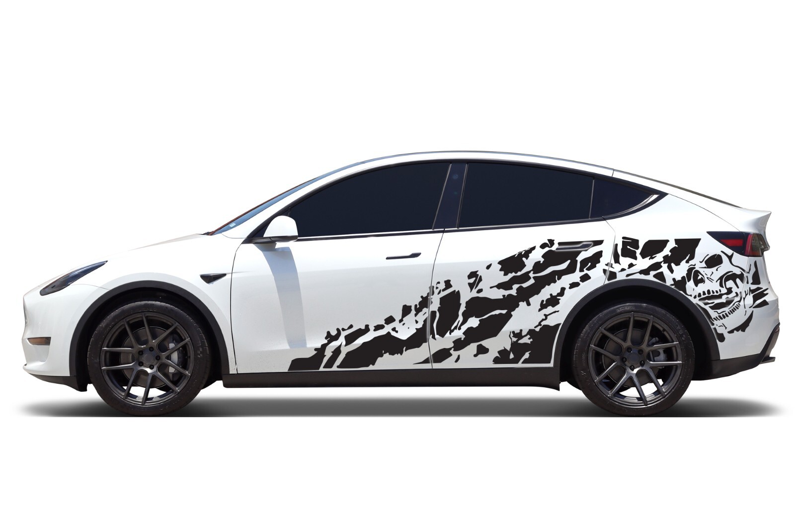 Nightmare graphic Decal for Tesla Model Y design kit Sticker vinyl kit 2017-2023